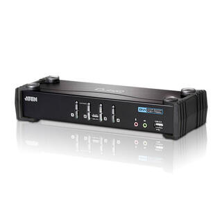 Aten KVM Switch 4-Port DVI DVI USB Audio 4xKabel